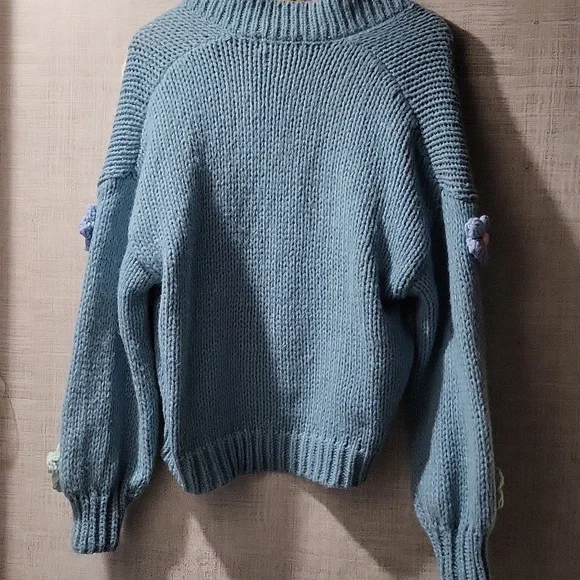 NWT, "by"Duchamp" "3'D, Daisy flower power sweater" 🦋🌼🦋 - Picture 11 of 16